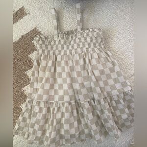 Baby gap beige checker dress